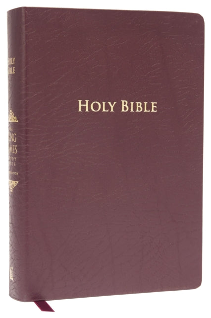 KJV Study Bible, Large Print, Bonded Leather, Burgundy, Red Letter: Second Edition