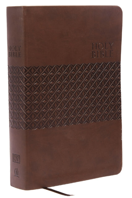 KJV Study Bible, Large Print, Leathersoft, Brown, Thumb Indexed, Red Letter: Second Edition