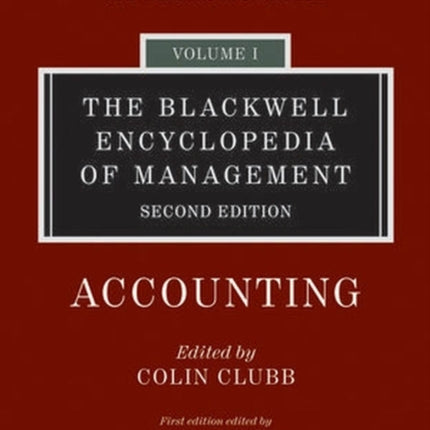 The Blackwell Encyclopedia of Management, Accounting