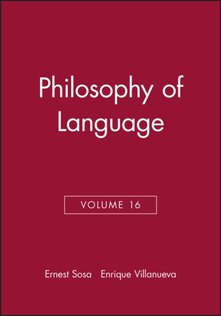 Philosophy of Language, Volume 16