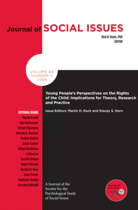 Young Peoples Perspectives on the Rights of the Child: Implications for Theory, Research and Practice