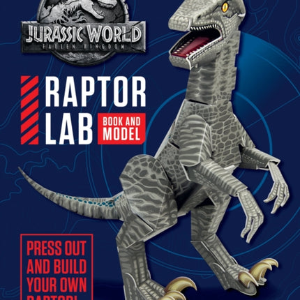 Jurassic World Fallen Kingdom Raptor Lab Book and Model Jurassic World 2