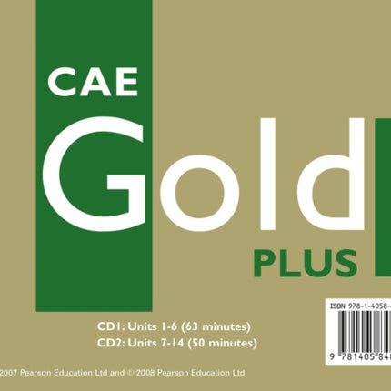 CAE Gold Plus CBk Class CD 1-2