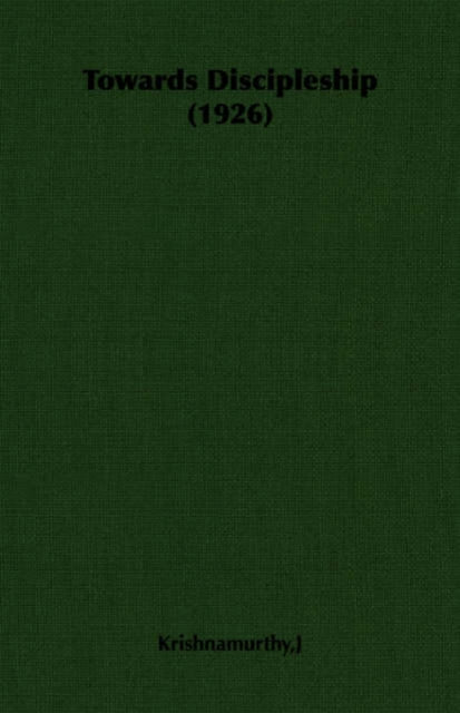 Towards Discipleship 1926