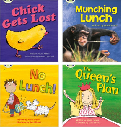 Learn to Read at Home with Bug Club Phonics Pack 4 Pack of 4 reading books with 3 fiction and 1 nonfiction