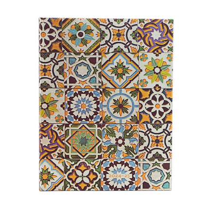 Paperblanks 20242025 Weekly Planner Porto Portuguese Tiles 18Month Ultra Vertical Elastic Band 208 Pg 80 GSM