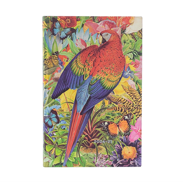 Paperblanks 20242025 Weekly Planner Tropical Garden Nature Montages 18Month Flexis Maxi Vertical Elastic Band 224 Pg 80 GSM