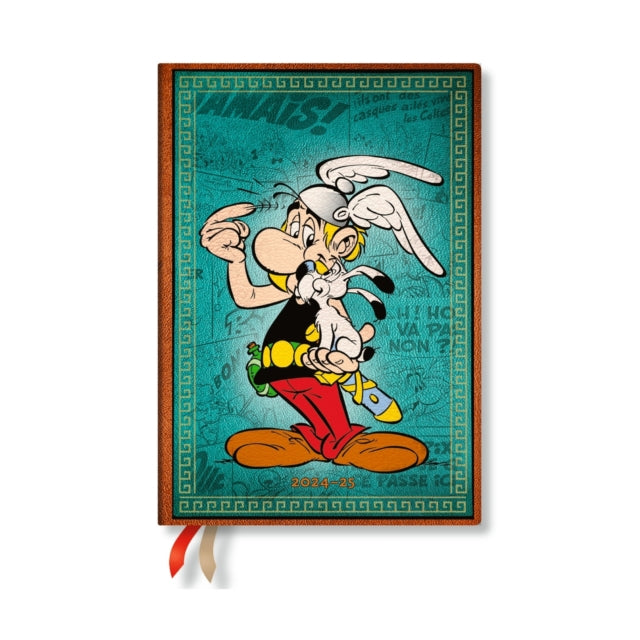 Asterix the Gaul The Adventures of Asterix Midi 12month Horizontal Hardback Dayplanner 2025 Elastic Band Closure