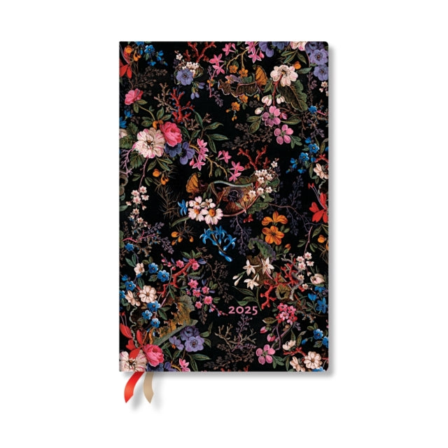 Floralia William Kilburn Maxi 12month Horizontal Hardback Dayplanner 2025 Elastic Band Closure