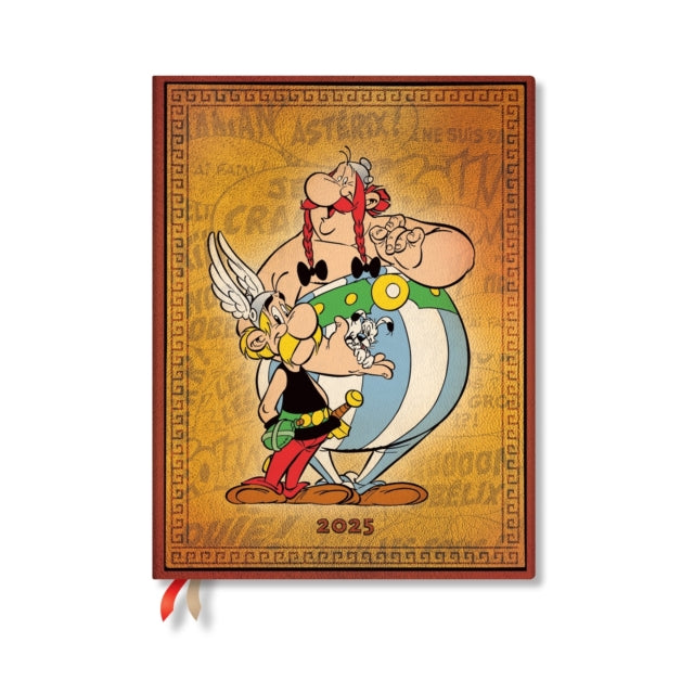 Asterix  Obelix The Adventures of Asterix Ultra 12month Dayatatime Hardback Dayplanner 2025 Elastic Band Closure