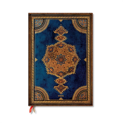 Safavid Indigo Safavid Binding Art Grande 12month Vertical Hardback Dayplanner 2025 Elastic Band Closure