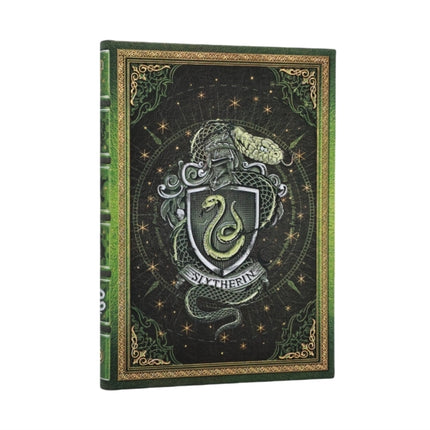 Slytherin Journal Harry Potter Collection Midi Custom Lined Elastic Band Closure