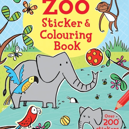 Zoo Sticker and Colouring Book