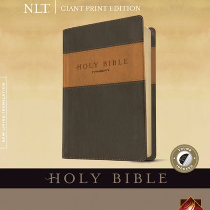 NLT Holy Bible, Giant Print, Brown/Tan, Indexed