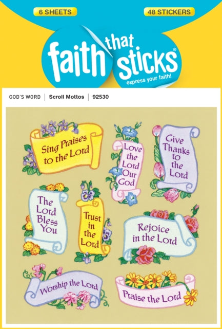 Scroll Mottos - Faith That Sticks Stickers