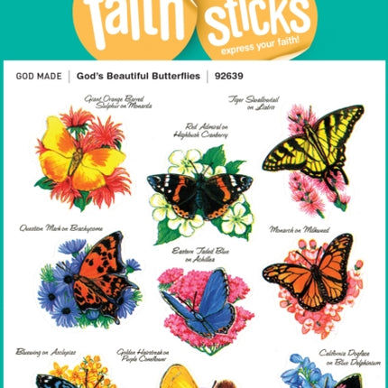 God's Beautiful Butterflies - Faith That Sticks Stickers