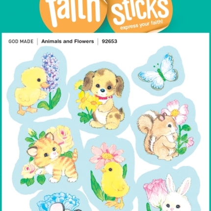 Animals And Flowers - Faith That Sticks Stickers