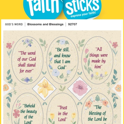 Blossoms And Blessings - Faith That Sticks Stickers