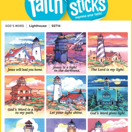 Lighthouse - Faith That Sticks Stickers