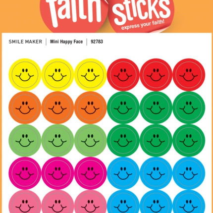 Mini Happy Face - Faith That Sticks Stickers