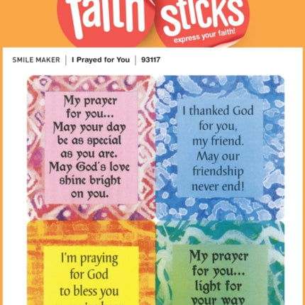 I Prayed For You - Faith That Sticks Stickers