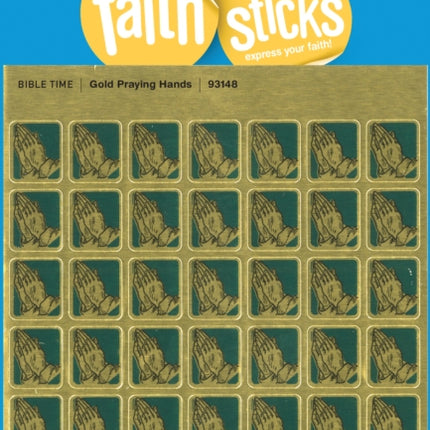 Gold Praying Hands - Faith That Sticks Stickers