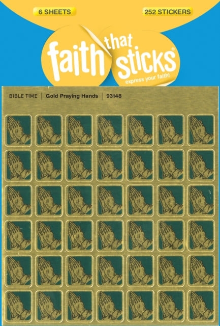 Gold Praying Hands - Faith That Sticks Stickers