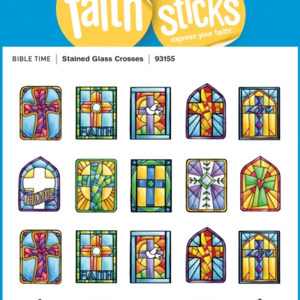 Stained Glass Crosses - Faith That Sticks Stickers