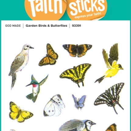 Garden Birds And Butterflies - Faith That Sticks Stickers