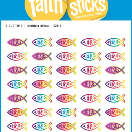 Miniature Ichthus - Faith That Sticks Sticker