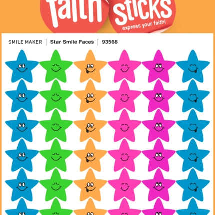 Star Smile Faces - Faith That Sticks Stickers