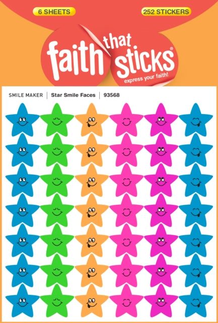 Star Smile Faces - Faith That Sticks Stickers