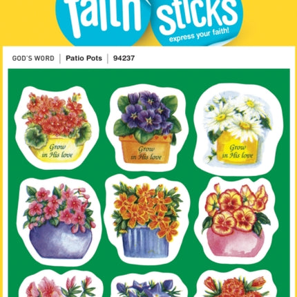 Patio Pots - Faith That Sticks Stickers