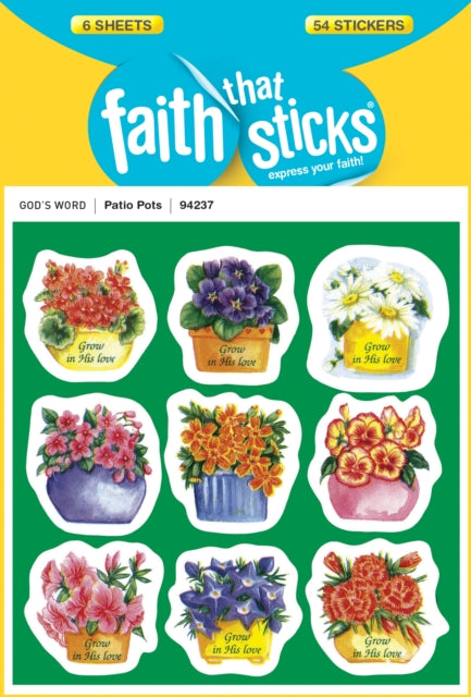 Patio Pots - Faith That Sticks Stickers