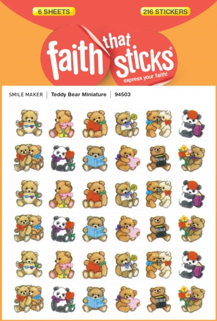 Teddy Bear Miniature - Faith That Sticks Stickers