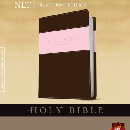 NLT Holy Bible Giant Print PinkBrown