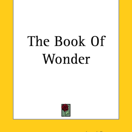 The Book Of Wonder