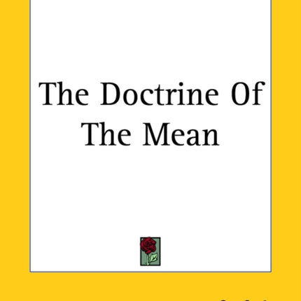 The Doctrine Of The Mean