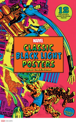 Marvel Classic Black Light 2026 Poster Calendar