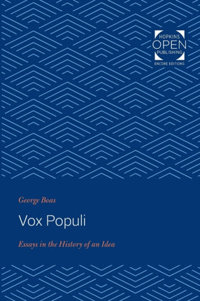 Vox Populi: Essays in the History of an Idea