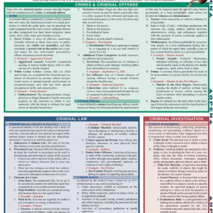 Criminal Justice: QuickStudy Laminated Reference Guide