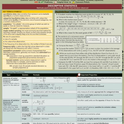 Statistics Equations & Answers