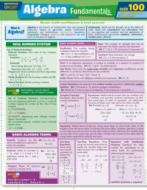 Algebra Fundamentals Quizzer