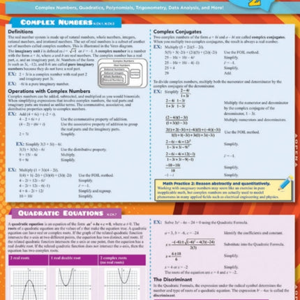 Math Common Core Algebra 2 - 11Th Grade