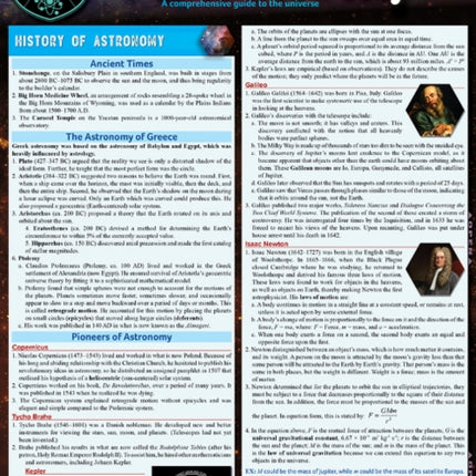 Astronomy: QuickStudy Laminated Reference Guide to Space, Our Solar System, Planets and the Stars