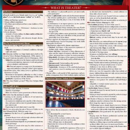 Theater Appreciation: QuickStudy Laminated Reference Guide