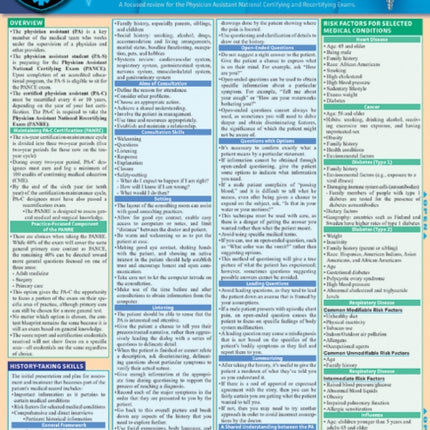 Physician Assistant PANCE & PANRE: a QuickStudy Laminated Reference Guide