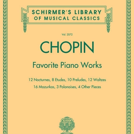 Favorite Piano Works: Schirmer'S Library of Musical Classics, Vol. 2072