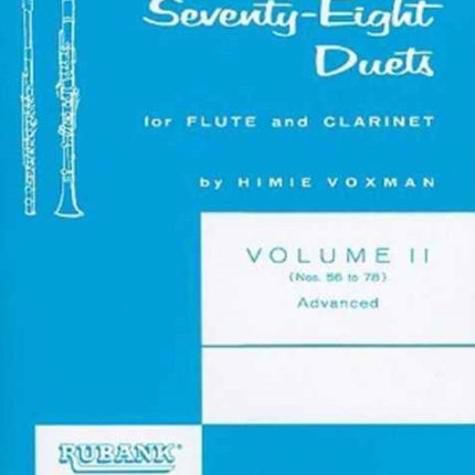 78 Duets for Flute and Clarinet Volume 2  Advanced Nos 5678