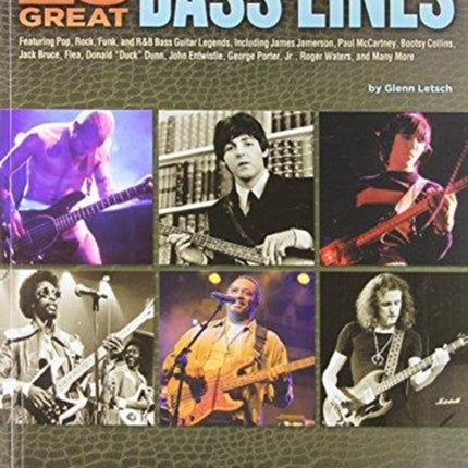 25 Great Bass Lines: Transcriptions · Lessons · Bios · Photos